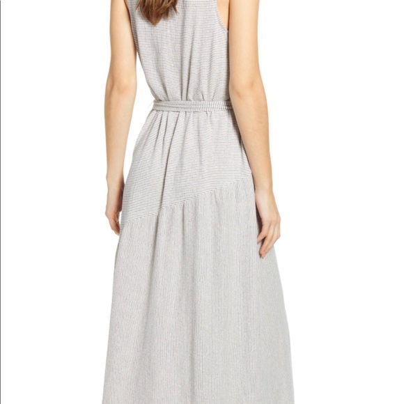 ❣️HP❣️Lucky Brand Stripe Belted Maxi Dress - Picture 2 of 7